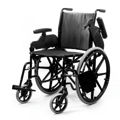 eMedicItalia - Fauteuil roulant pliant automoteur avec accoudoirs amovibles et réglables en hauteur