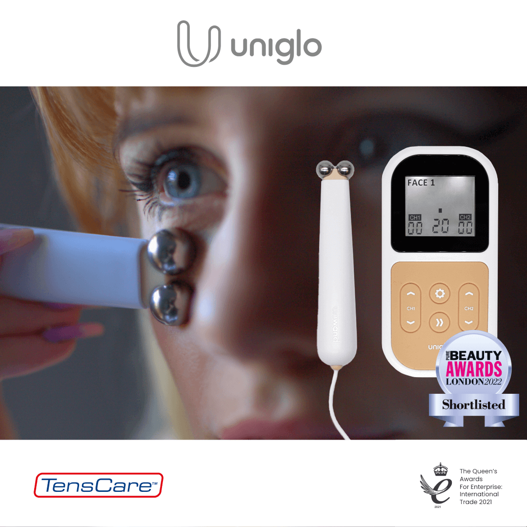 Tenscare - Elettrostimolatore estetico per viso e corpo - Uniglo & Uniwand