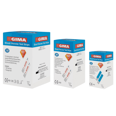 Gima - Bandelettes de test de glycémie pour glucomètre Gima